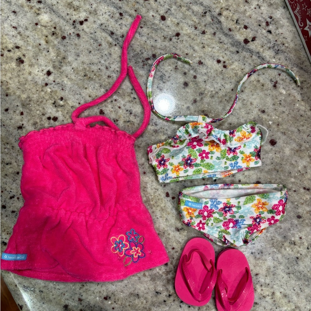 American Girl FloralSwim  outfit